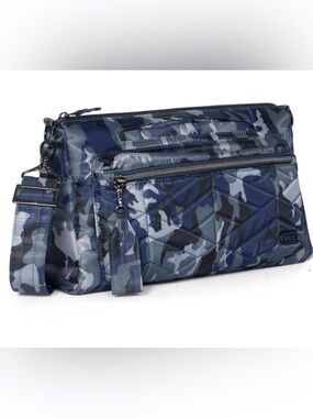 Lug Stretch Crossbody Bag in Camo Blue NWT